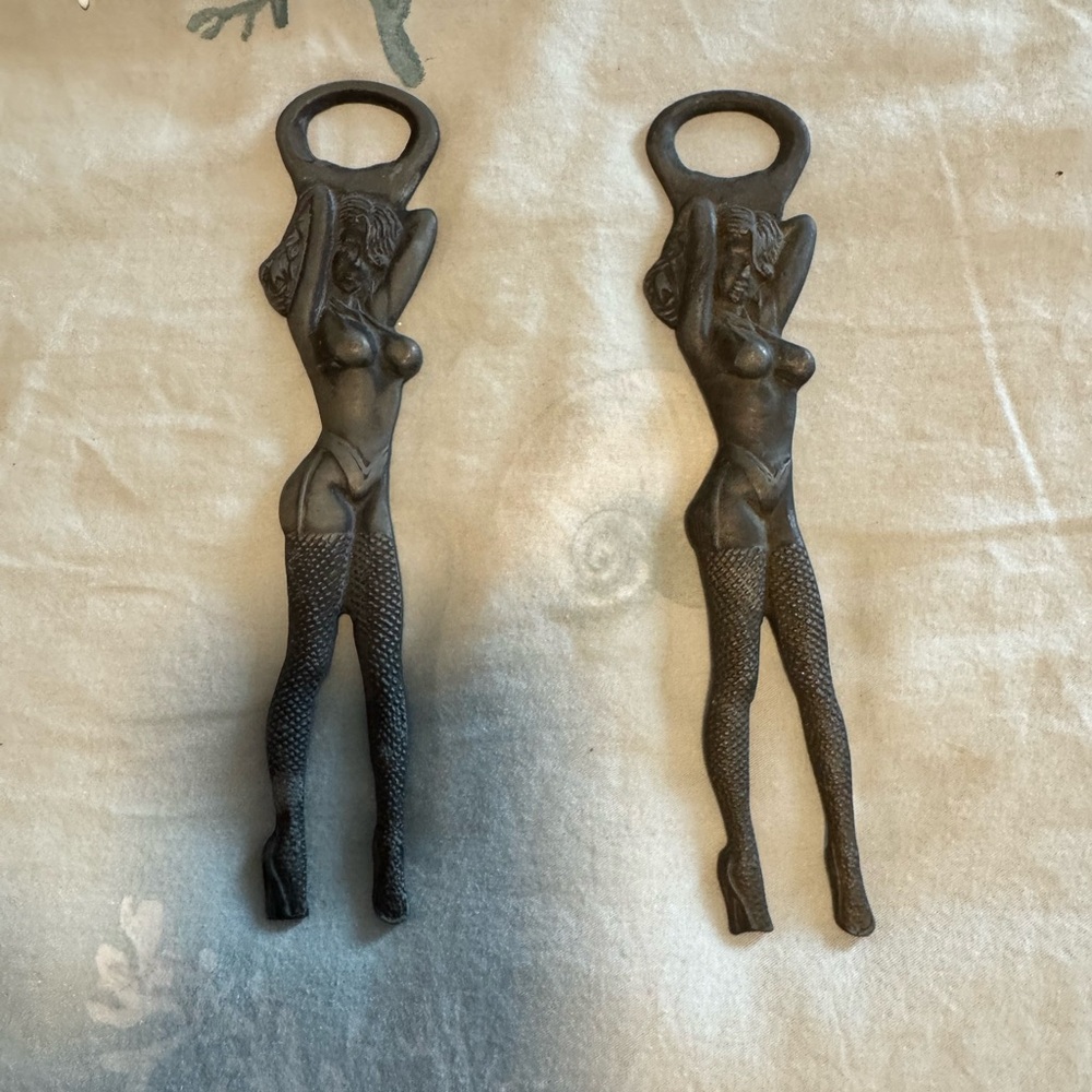 Vintage Bronze Sexy Lady Bottle Openers